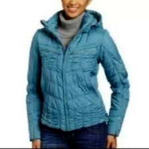 Prana Teal Breathe  Puffer‎ Jacket M EUC